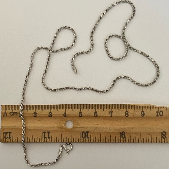 Unisex 2mm rope chain 925 silver necklace 19.5 inches - Picture 5 of 6